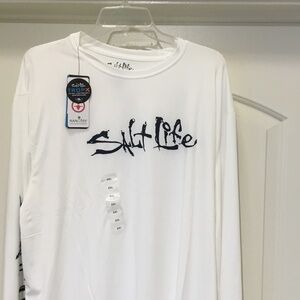Salt Life Men's Long Sleeve White Tee